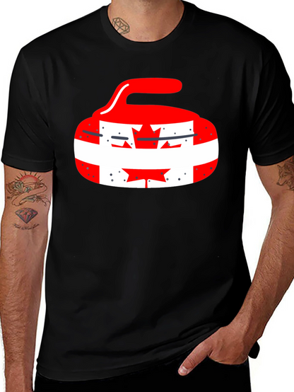 Canadian Pride Curling Stone Graphic Tee