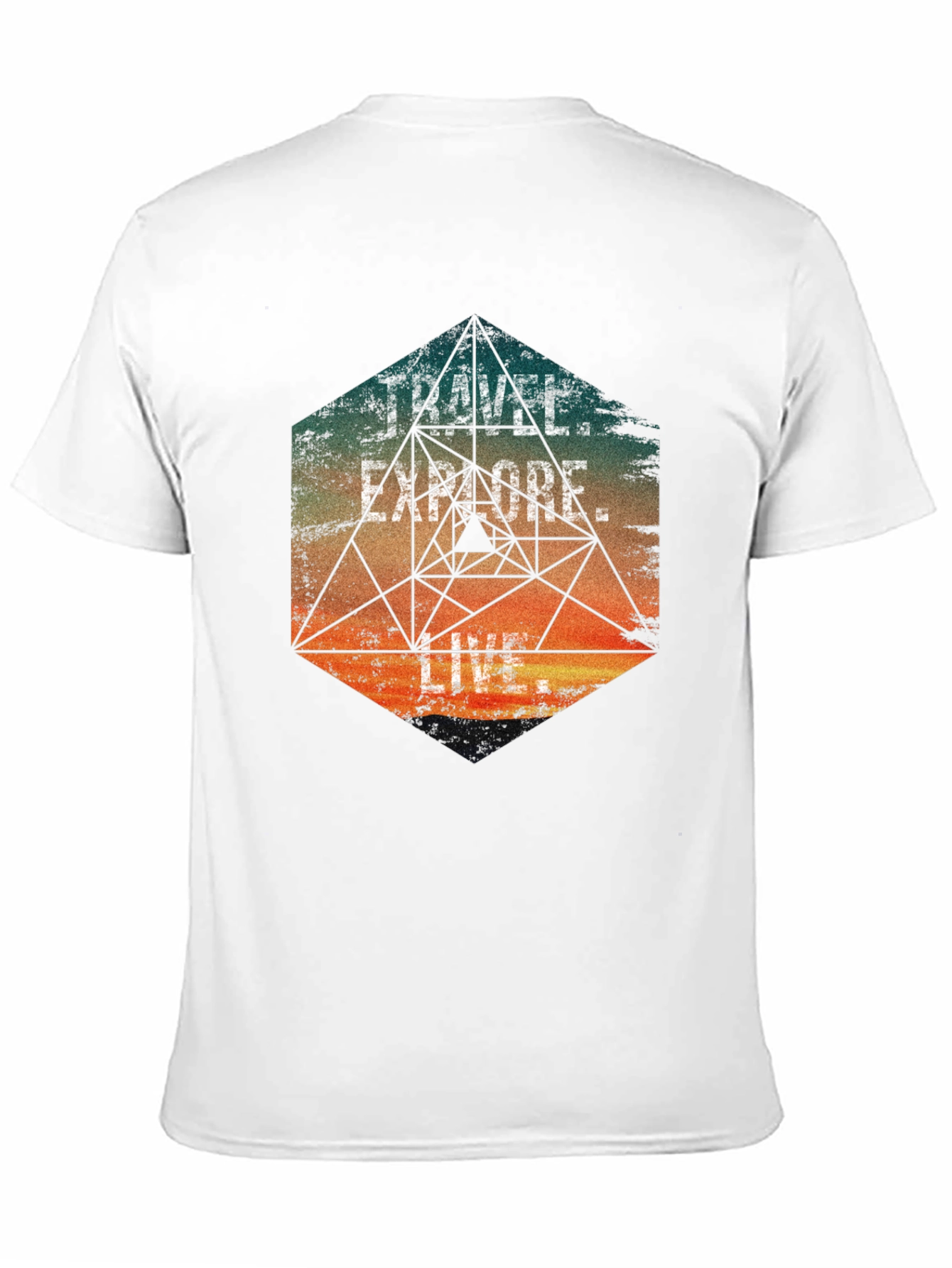 Travel Explore Live Mens Graphic T-Shirt