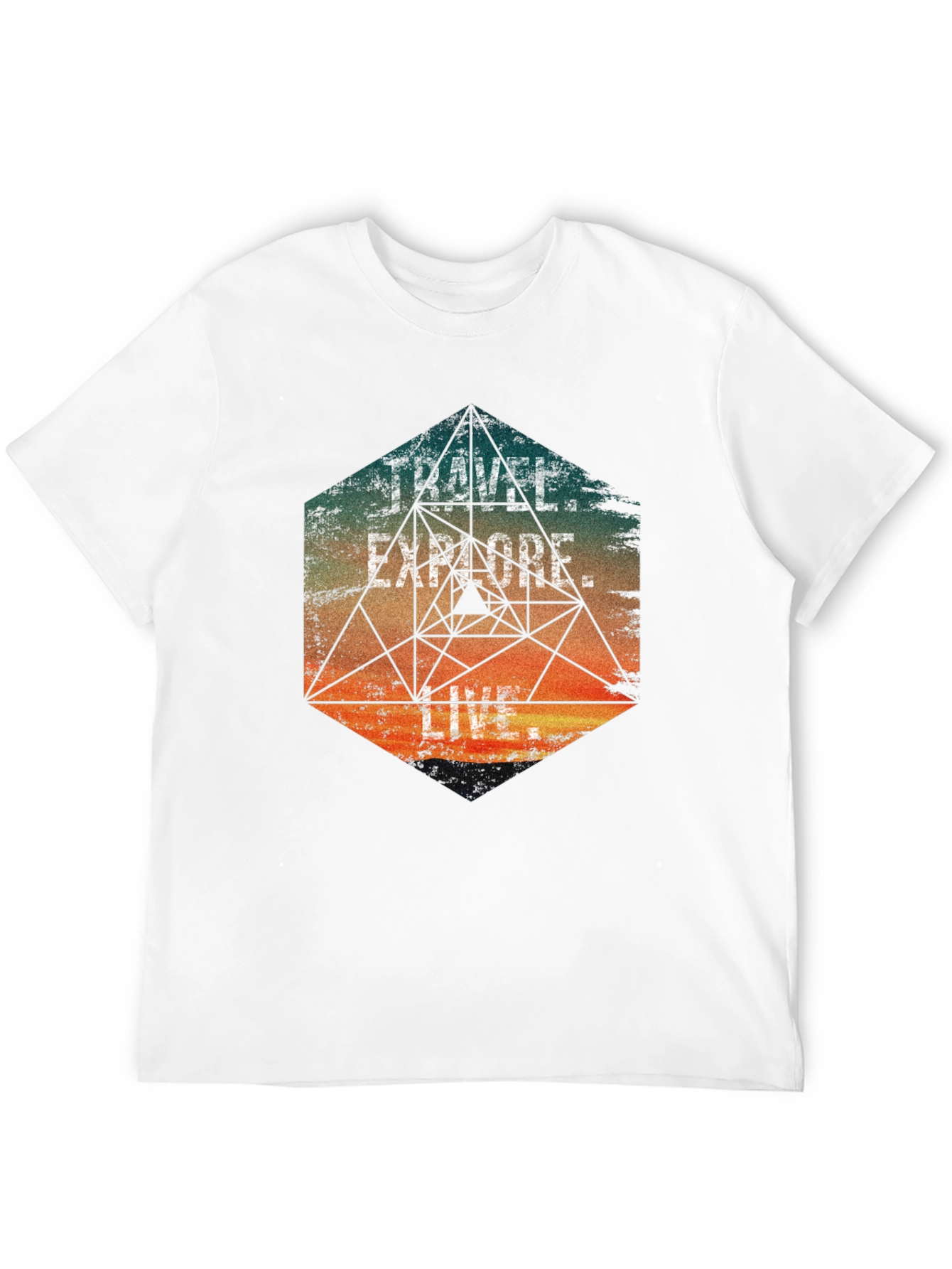 Travel Explore Live Mens Graphic T-Shirt