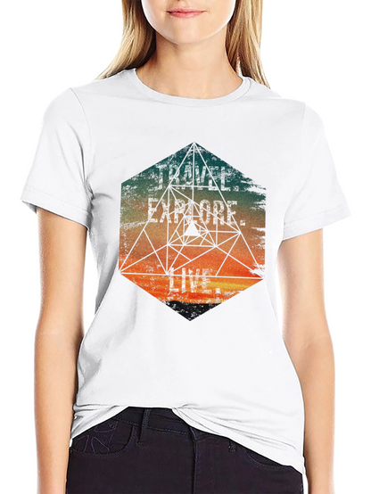 Travel Explore Live Mens Graphic T-Shirt
