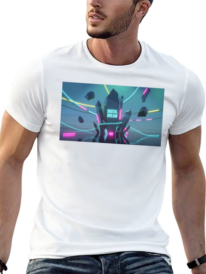 Digital Dream Graphic Tee - Mens Black T-Shirt