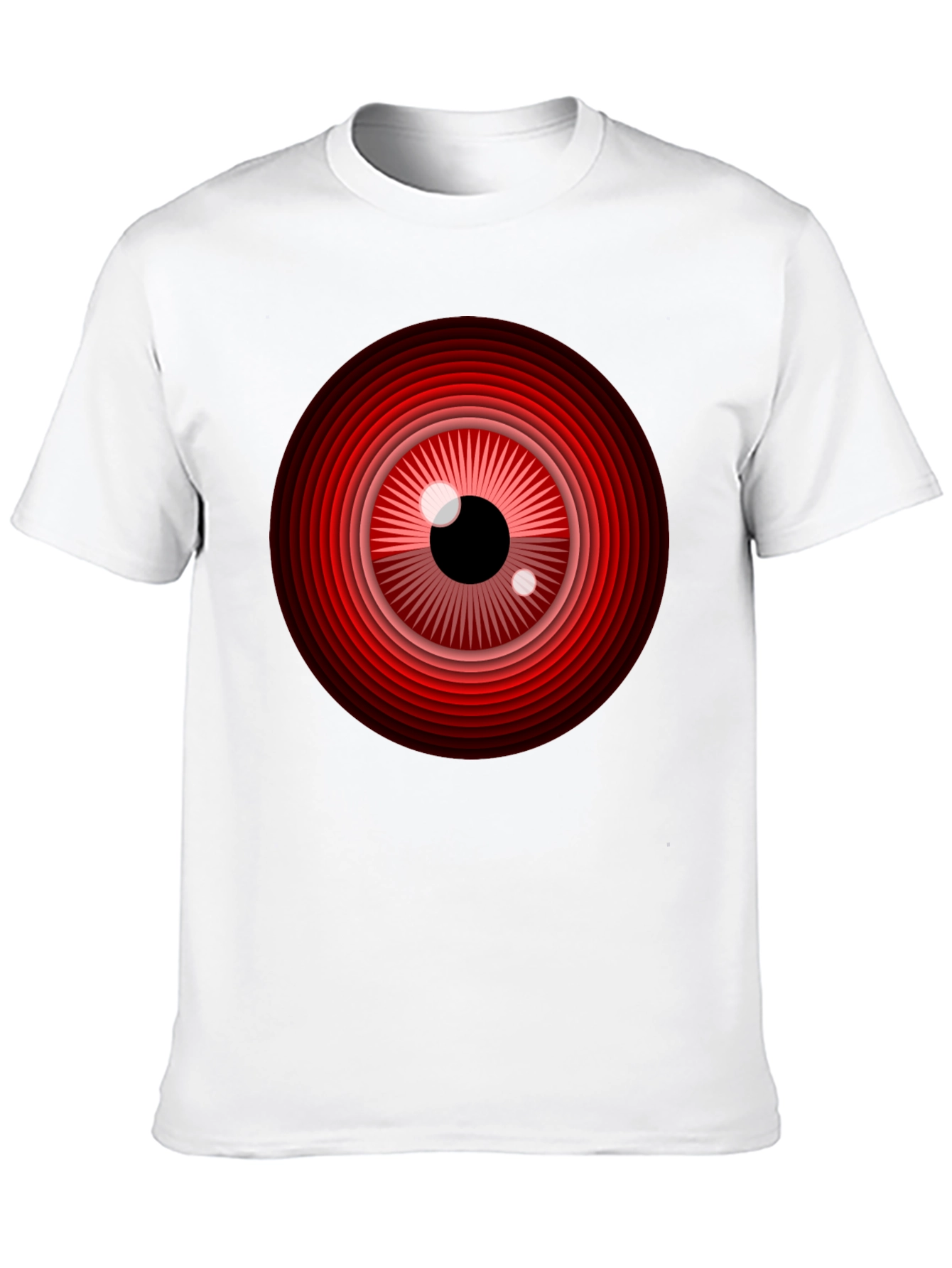 Red Eye Graphic Print Black T-Shirt