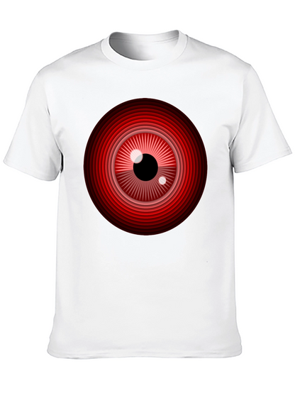 Red Eye Graphic Print Black T-Shirt