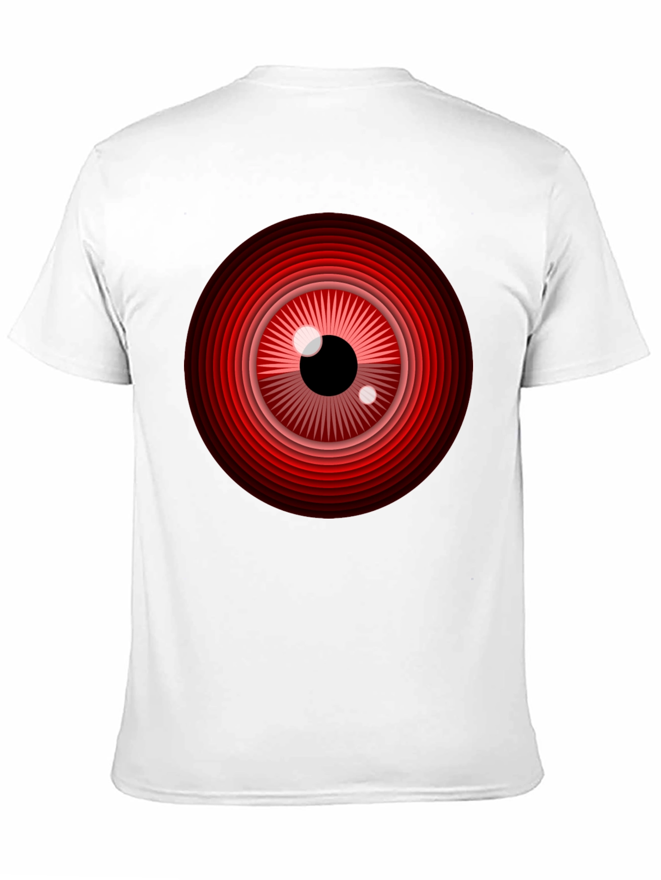 Red Eye Graphic Print Black T-Shirt