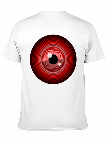 Red Eye Graphic Print Black T-Shirt