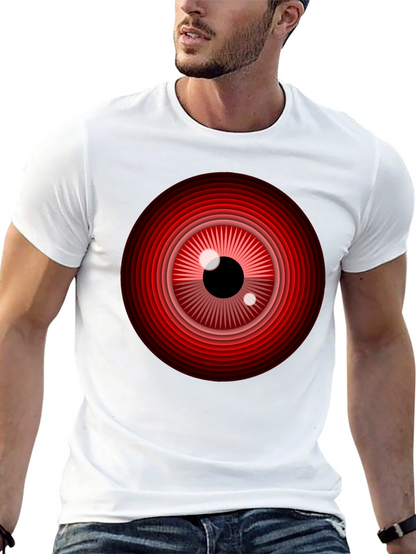 Red Eye Graphic Print Black T-Shirt