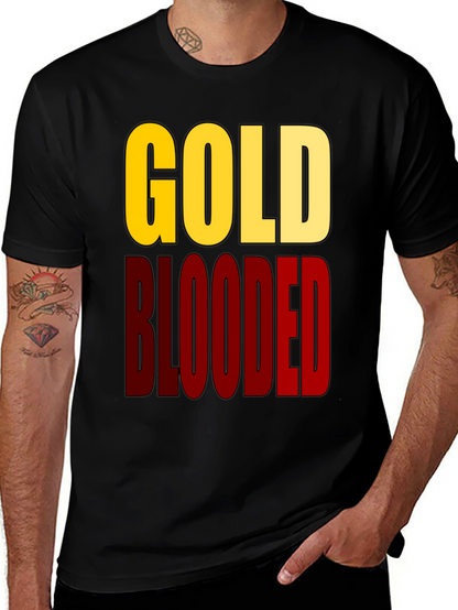 Gold Blooded Graphic Tee - Black Cotton T-Shirt