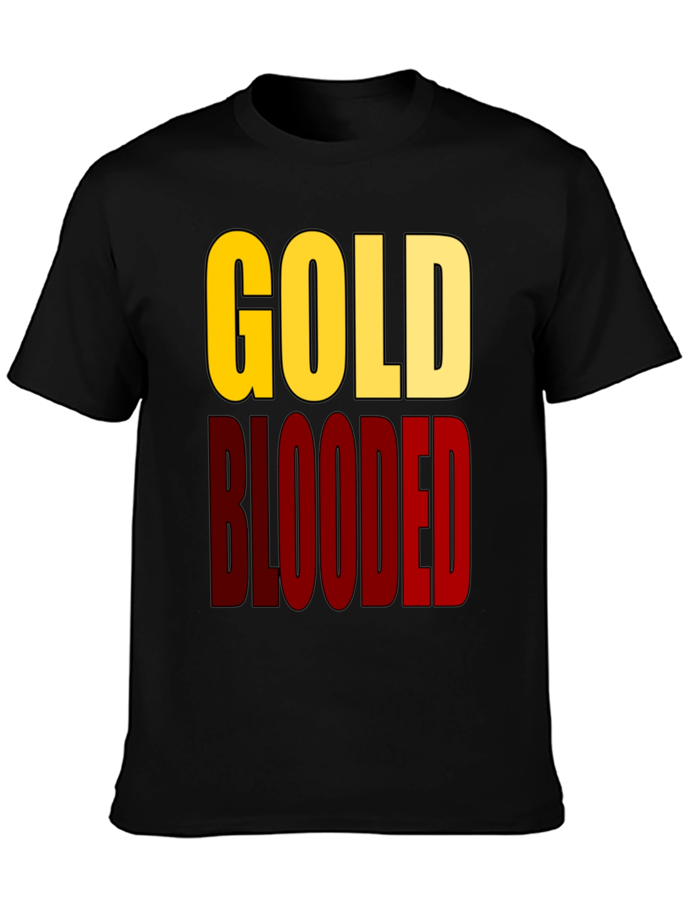 Gold Blooded Graphic Tee - Black Cotton T-Shirt