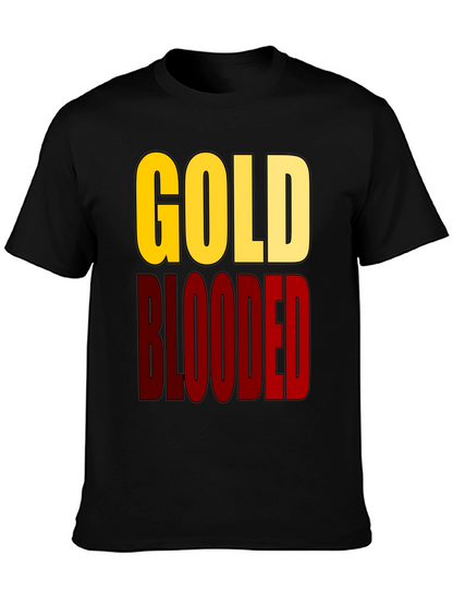 Gold Blooded Graphic Tee - Black Cotton T-Shirt