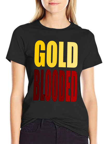 Gold Blooded Graphic Tee - Black Cotton T-Shirt