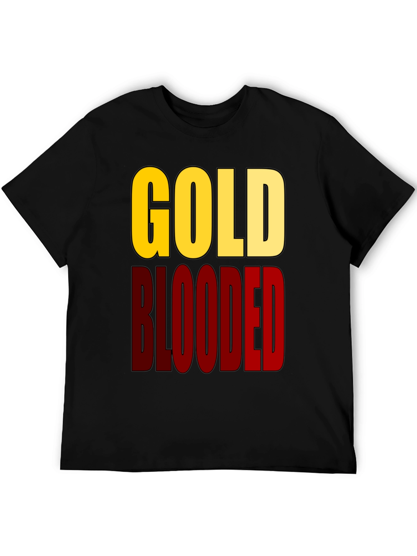 Gold Blooded Graphic Tee - Black Cotton T-Shirt