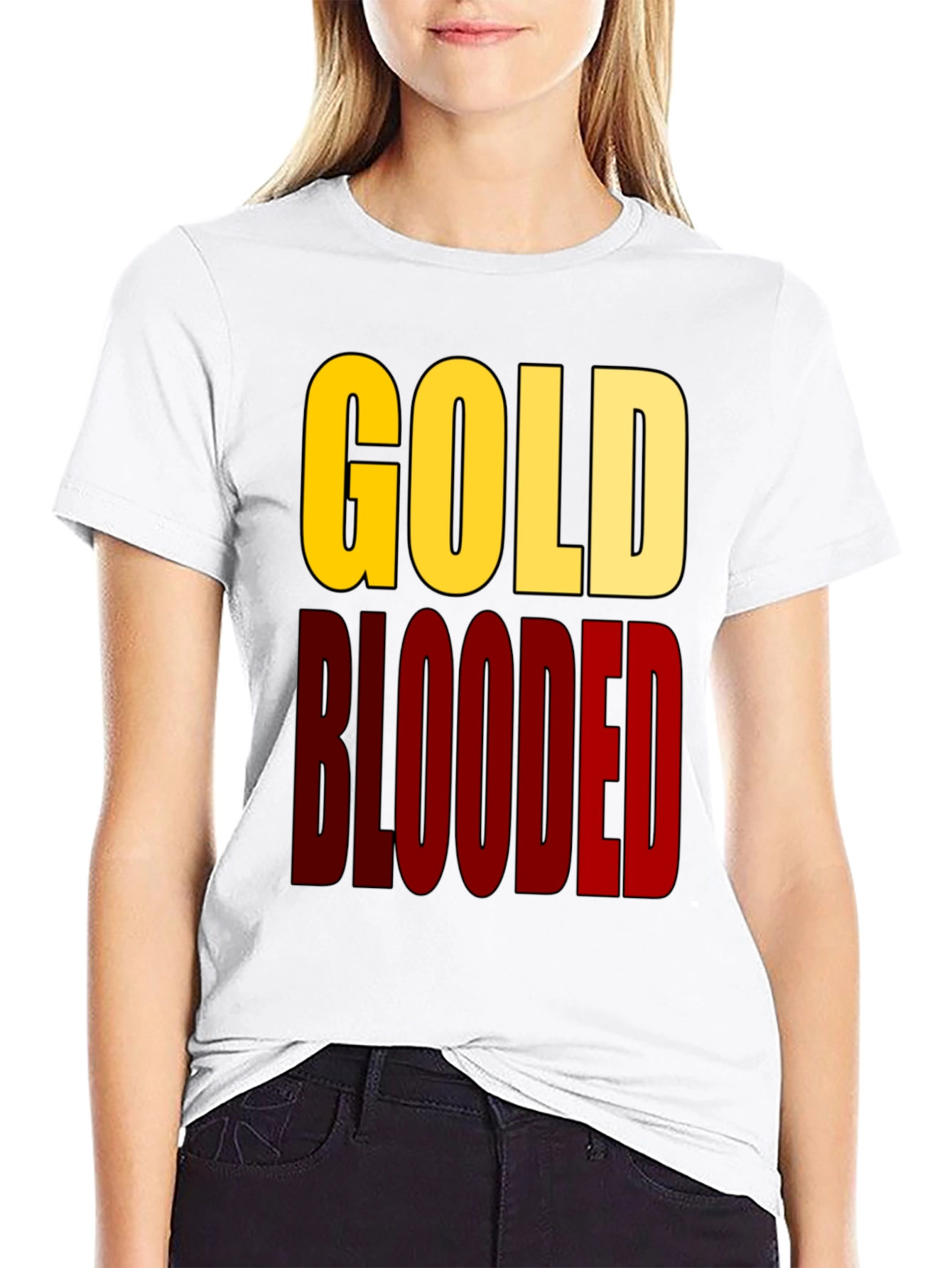 Gold Blooded Graphic Tee - Black Cotton T-Shirt