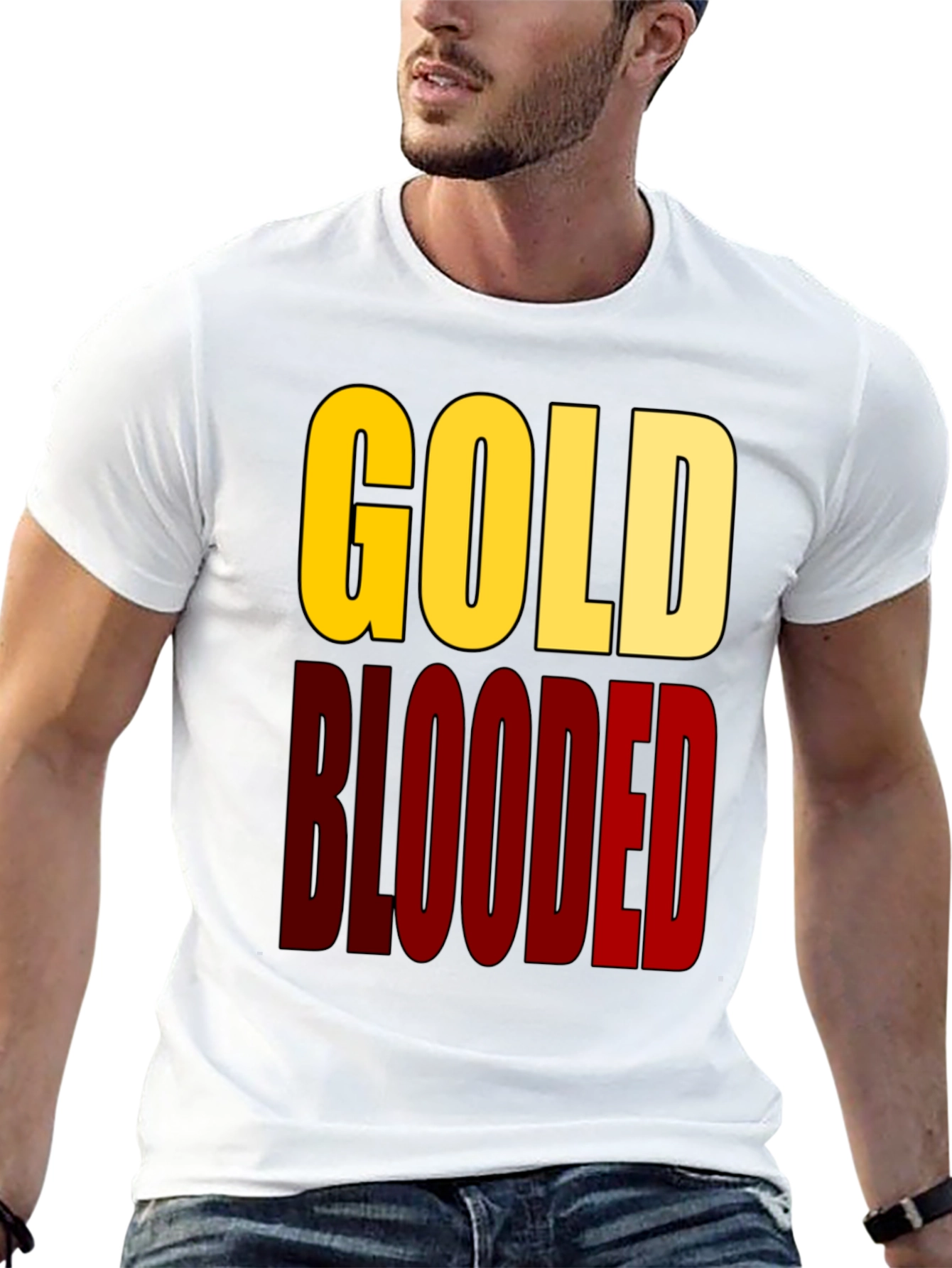 Gold Blooded Graphic Tee - Black Cotton T-Shirt