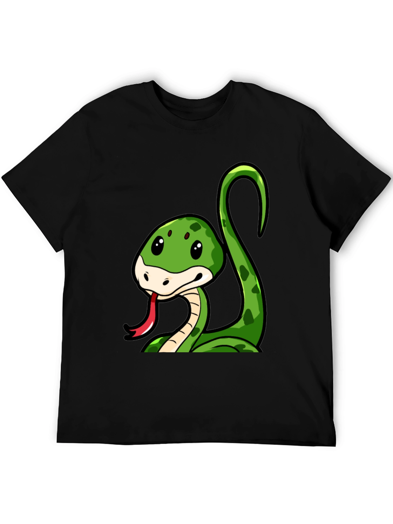 Cute Cartoon Snake Graphic T-Shirt