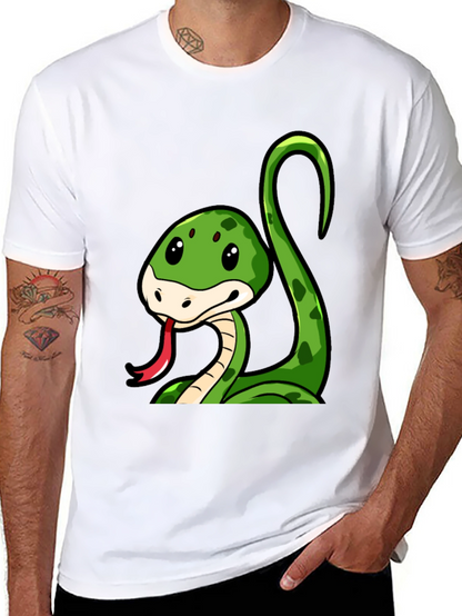 Cute Cartoon Snake Graphic T-Shirt