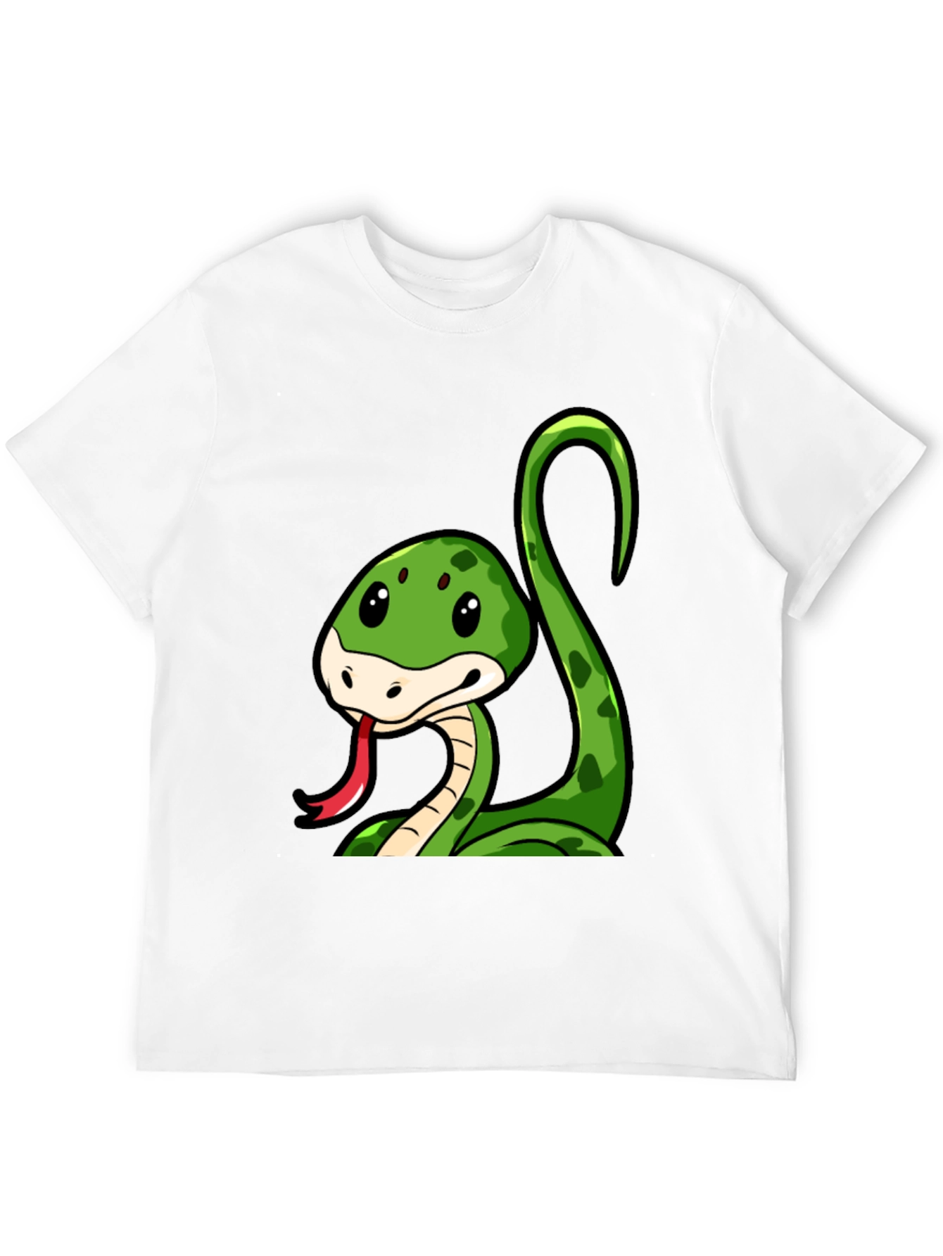 Cute Cartoon Snake Graphic T-Shirt