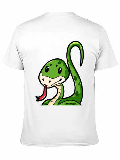 Cute Cartoon Snake Graphic T-Shirt