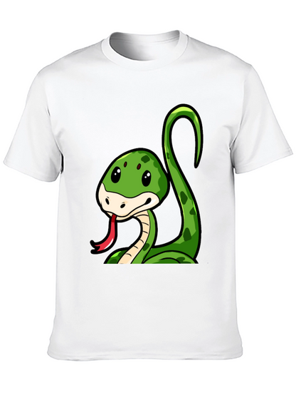 Cute Cartoon Snake Graphic T-Shirt