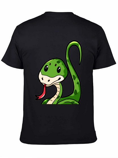 Cute Cartoon Snake Graphic T-Shirt