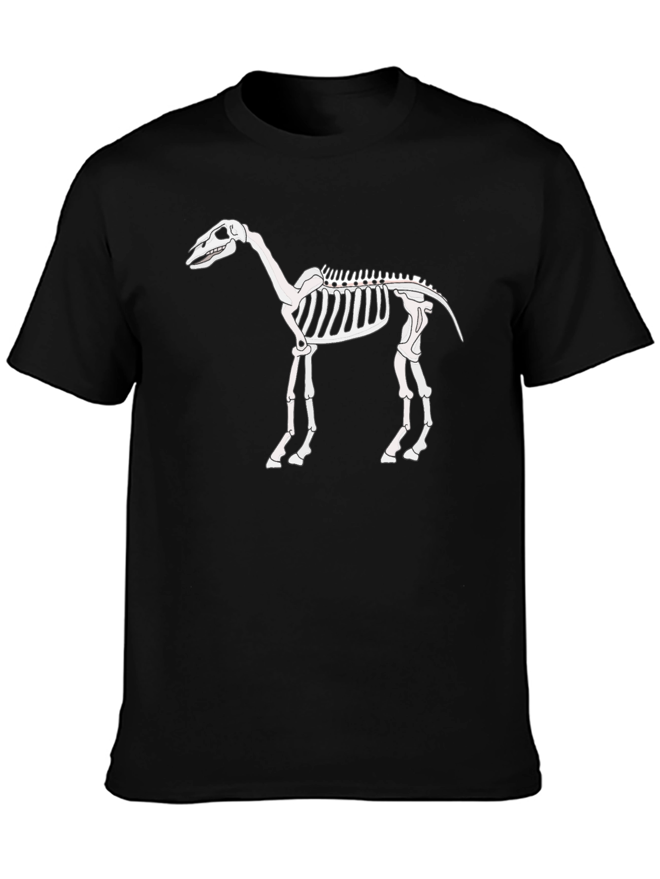 Skeleton Horse Graphic Tee - Black