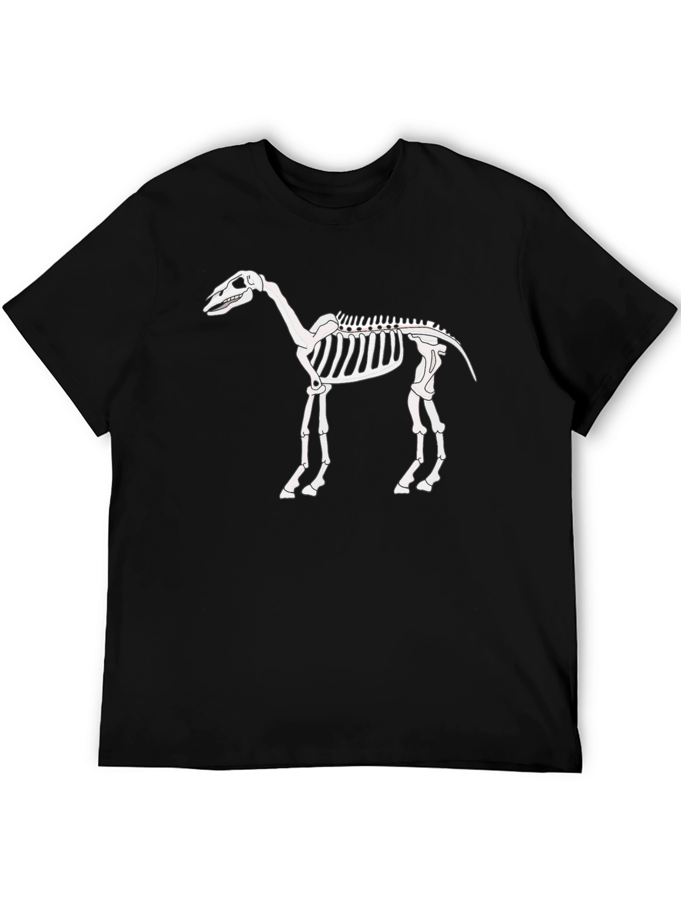 Skeleton Horse Graphic Tee - Black