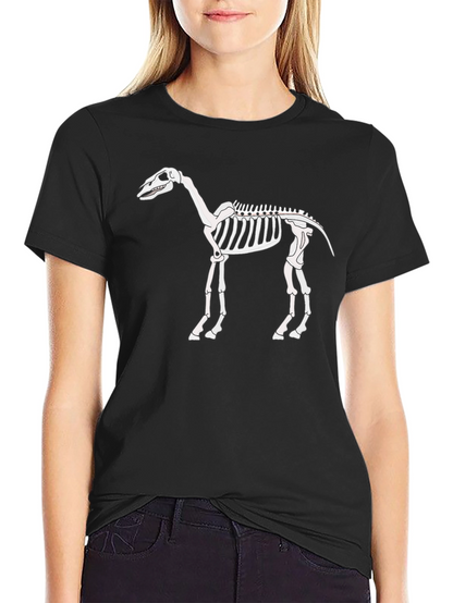 Skeleton Horse Graphic Tee - Black