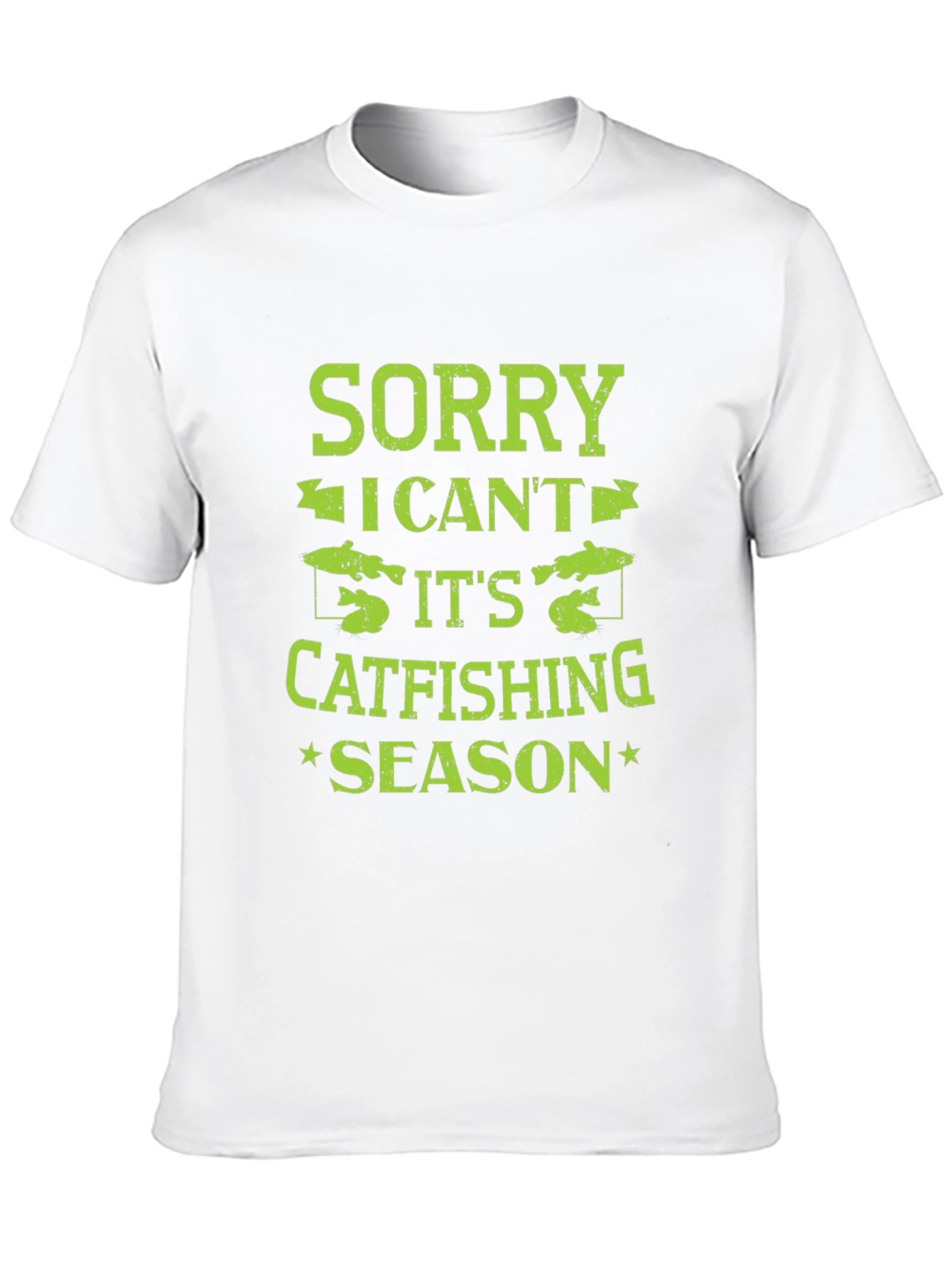 Sorry I Cant Catfishing Season Black T-Shirt