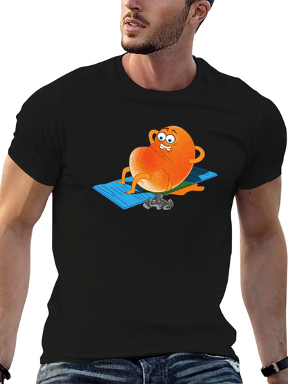 Funny Orange Cartoon Gym T-Shirt