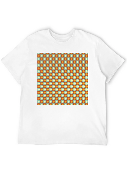 Retro Pattern Black T-Shirt
