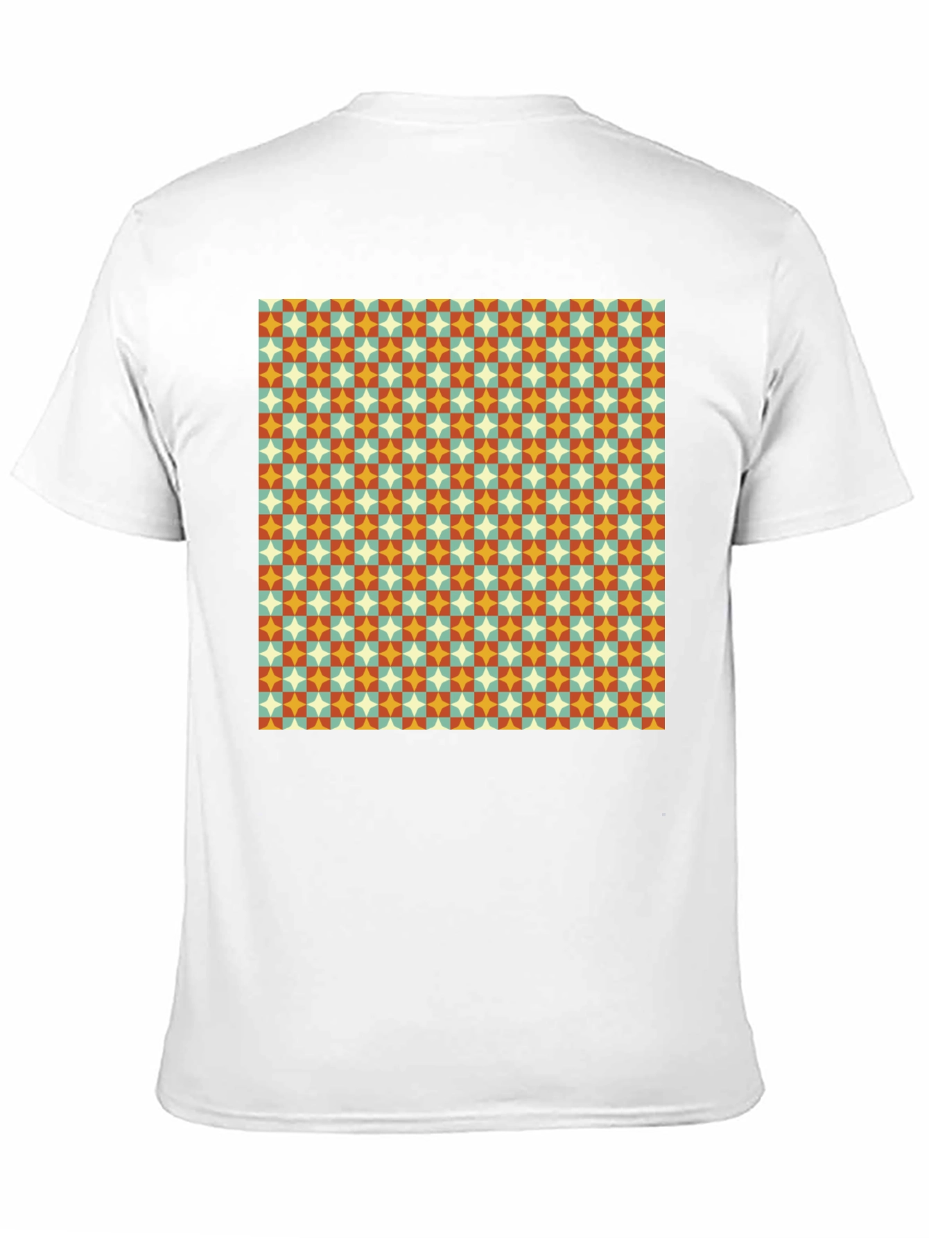 Retro Pattern Black T-Shirt