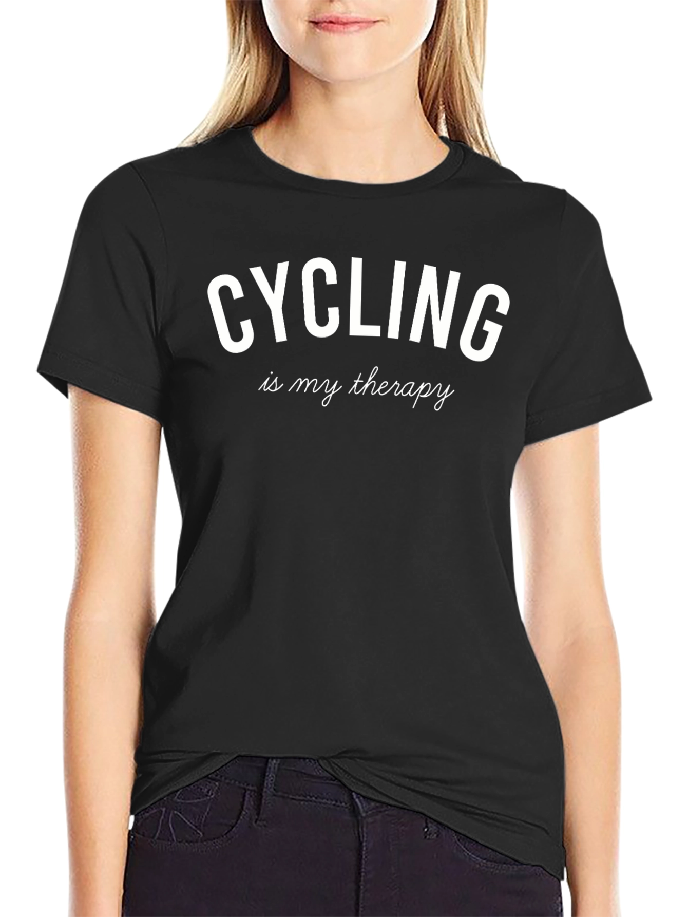 Cycling is My Therapy Graphic T-Shirt