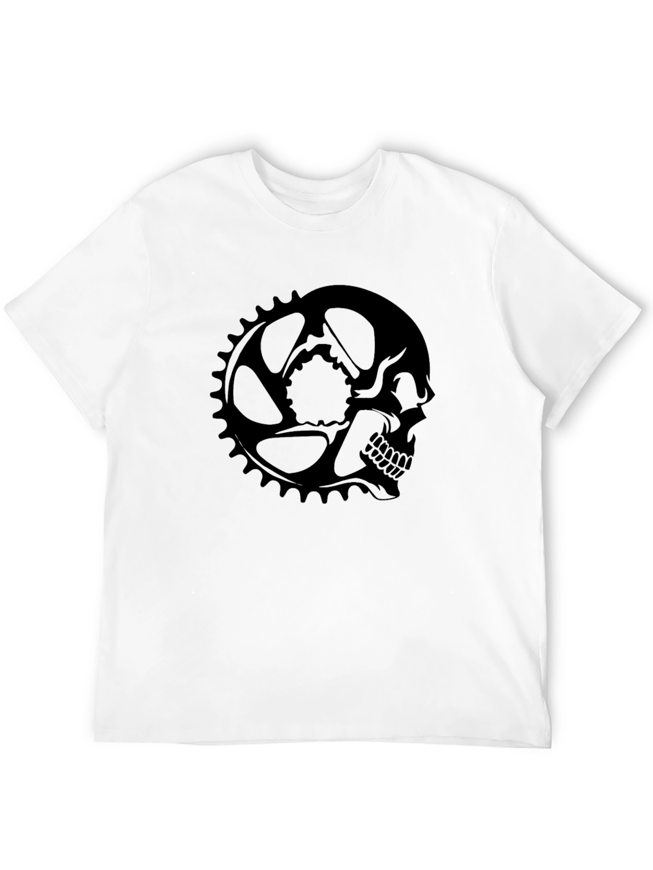Skull Bicycle Gear Black T-Shirt