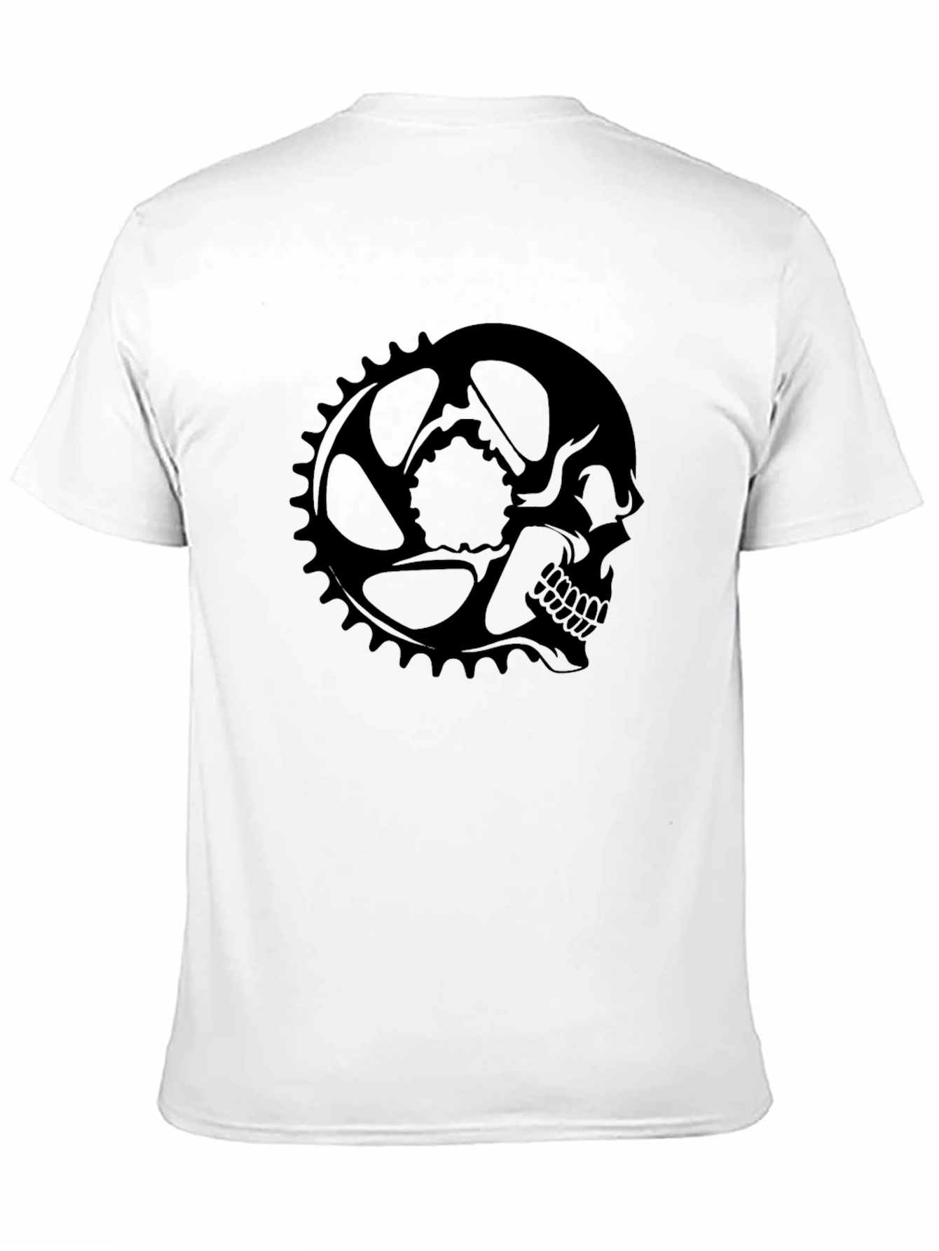 Skull Bicycle Gear Black T-Shirt