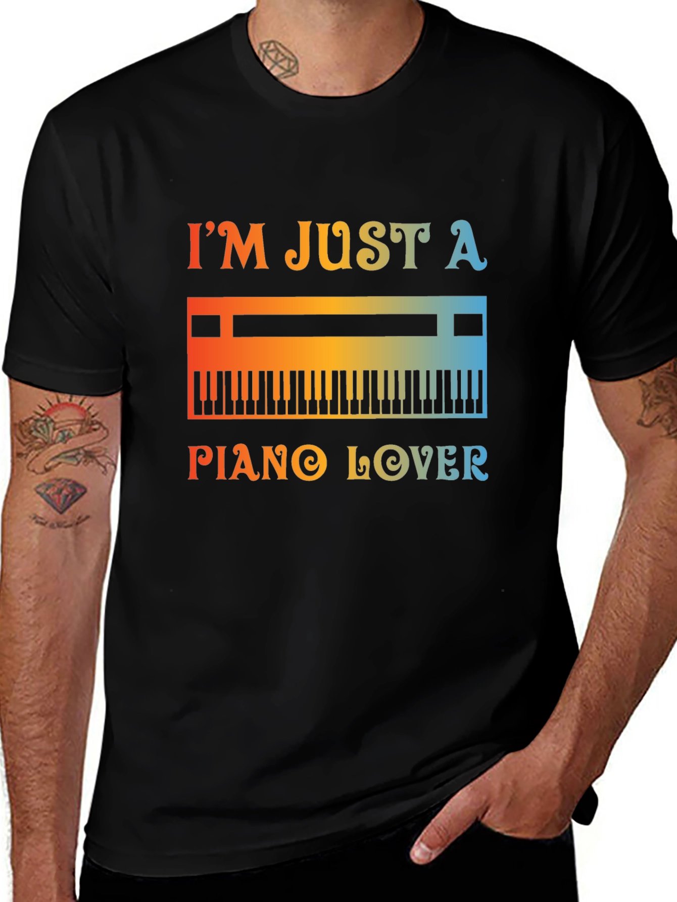 Piano Lover Graphic Tee - Music T-Shirt