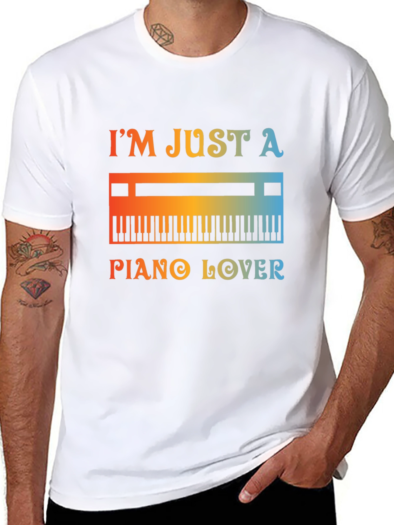 Piano Lover Graphic Tee - Music T-Shirt