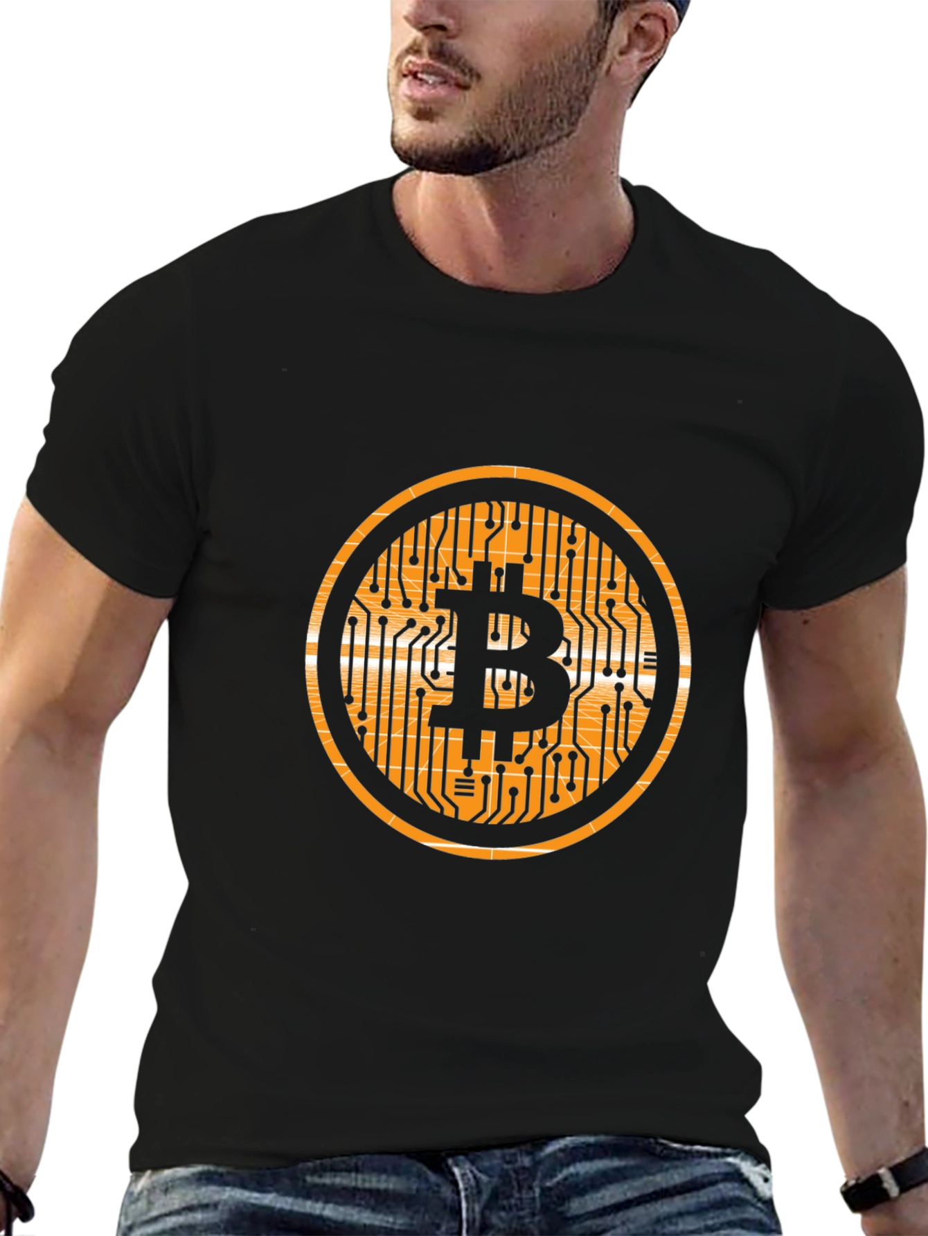 Bitcoin Circuit Black T-Shirt