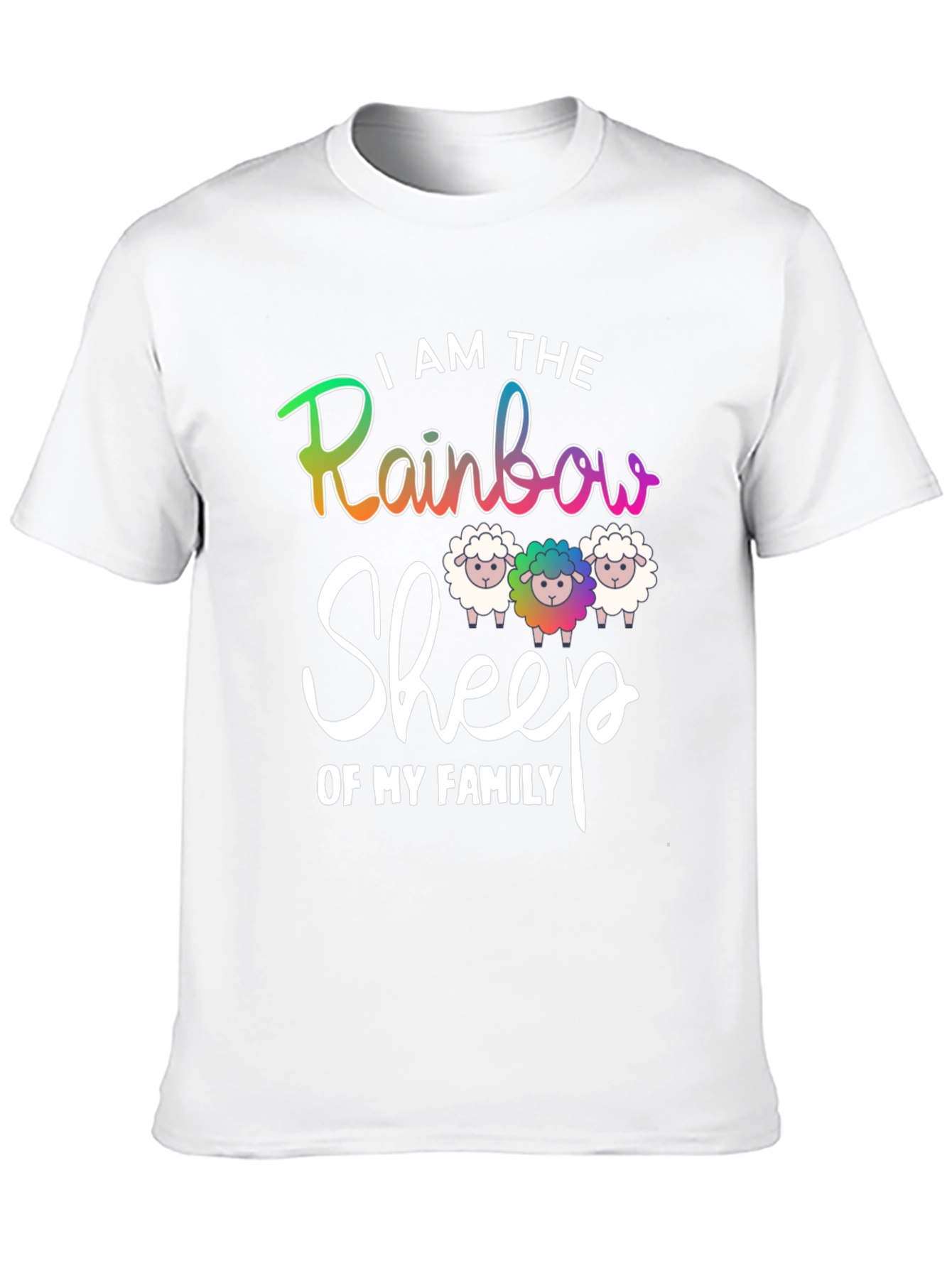 Rainbow Sheep Family T-Shirt