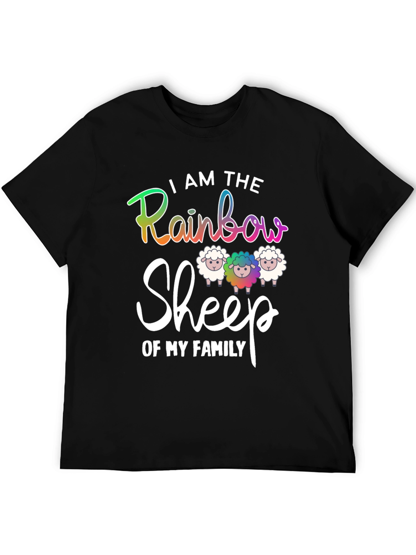 Rainbow Sheep Family T-Shirt