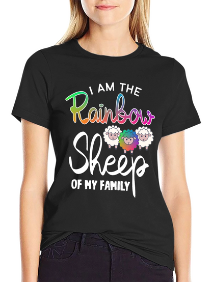 Rainbow Sheep Family T-Shirt
