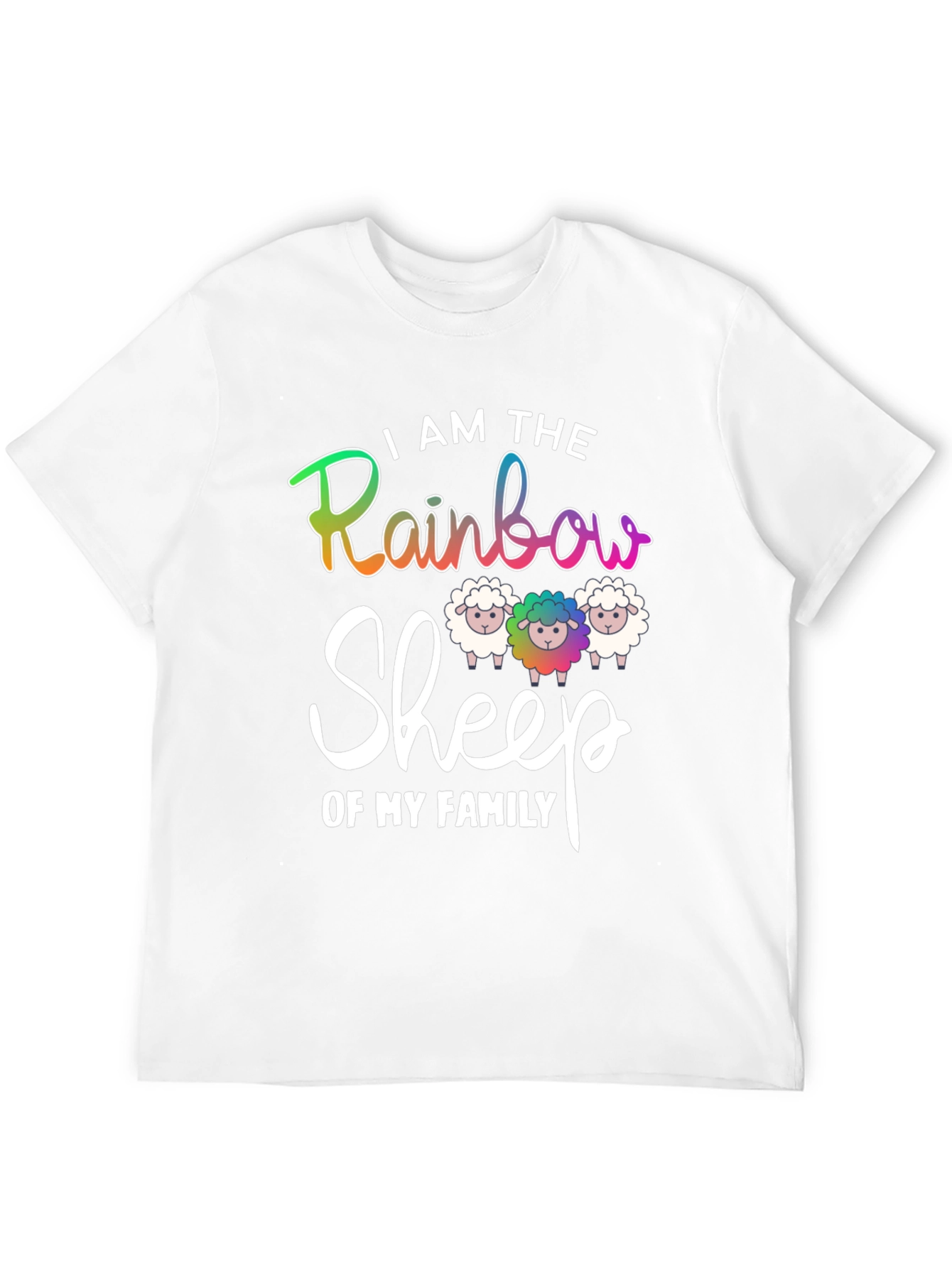 Rainbow Sheep Family T-Shirt