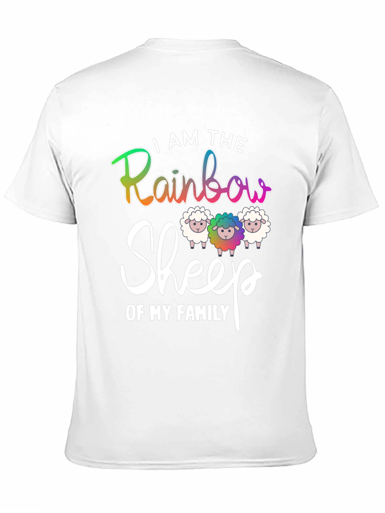 Rainbow Sheep Family T-Shirt