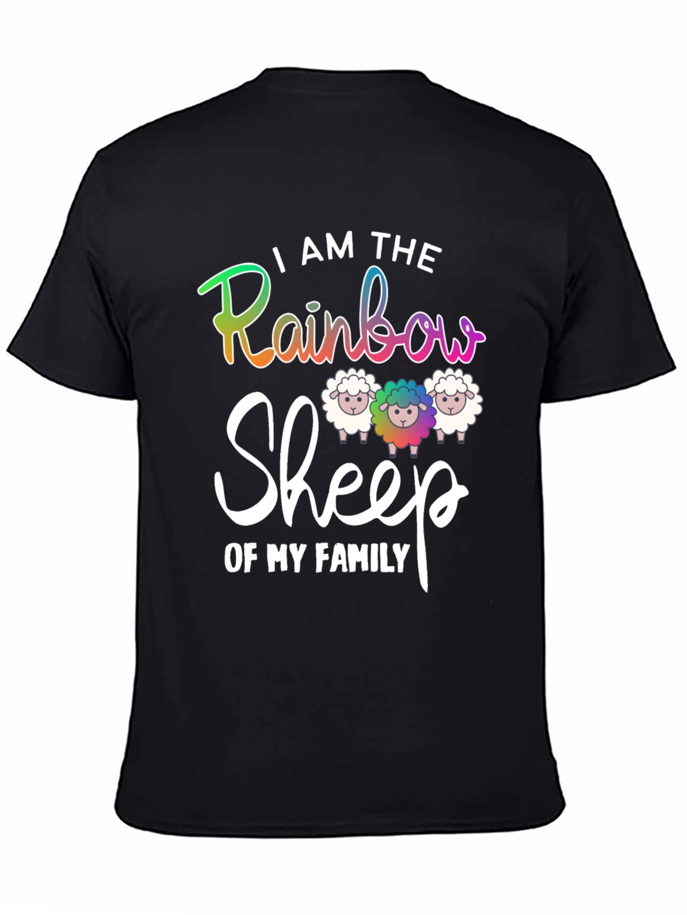 Rainbow Sheep Family T-Shirt