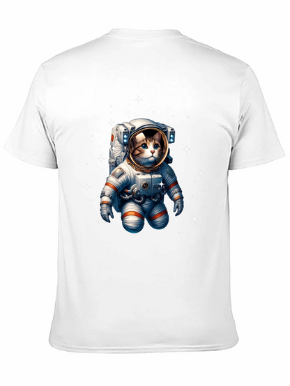 Astronaut Cat Graphic Tee - Space Kitty T-Shirt