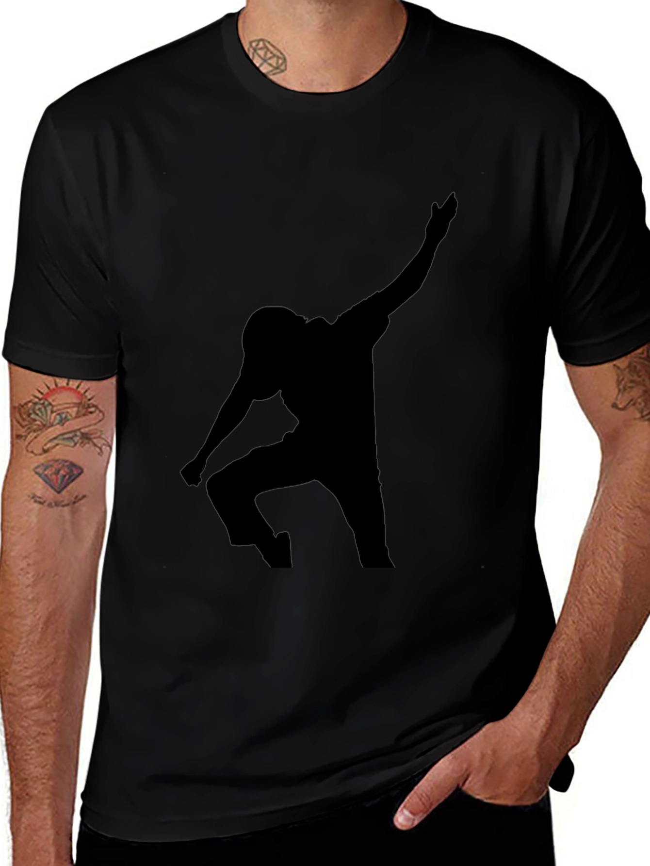 Silhouette Dab Dance Black T-Shirt