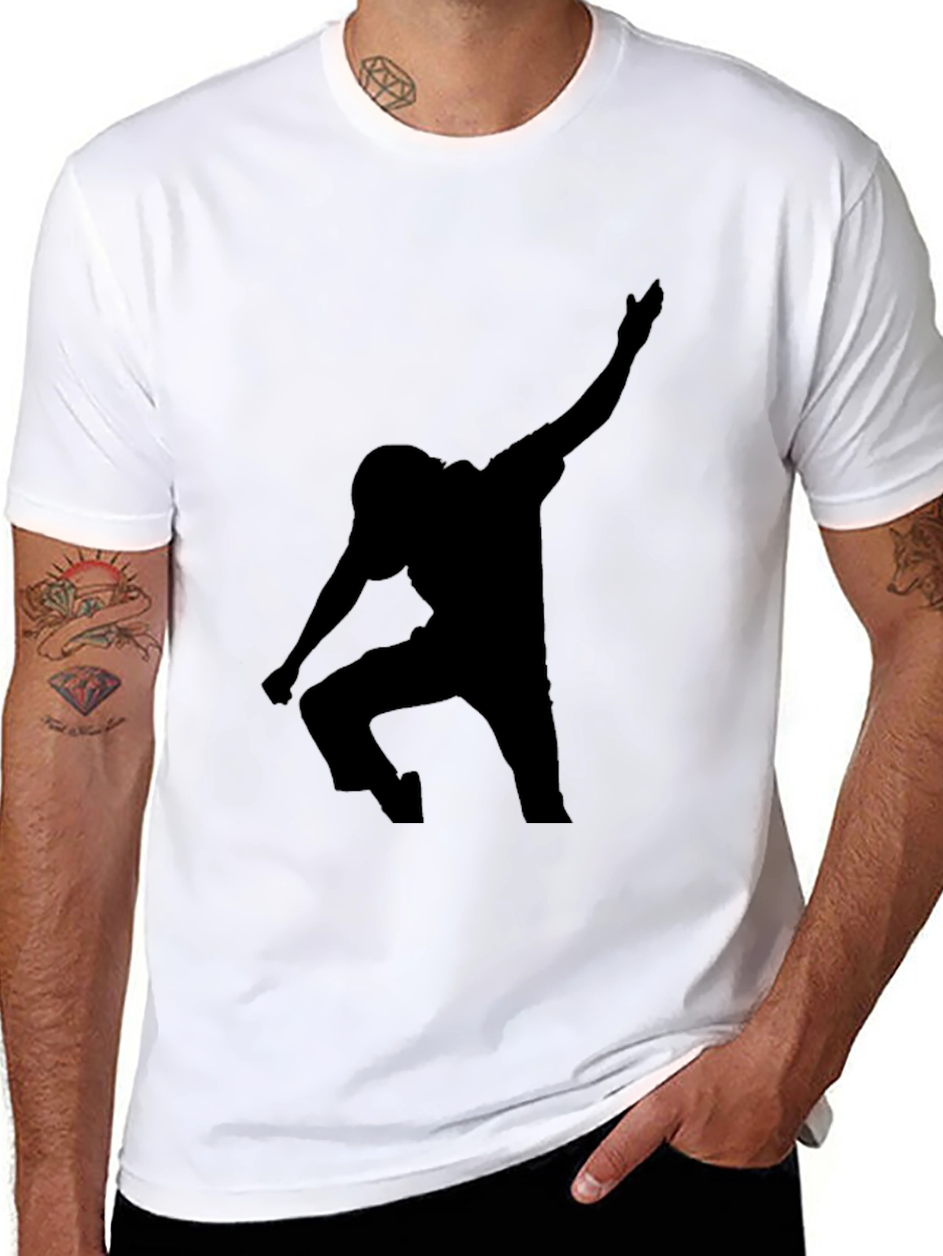 Silhouette Dab Dance Black T-Shirt