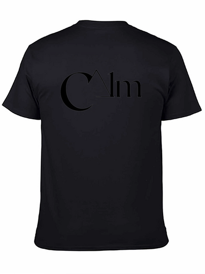 Calm Graphic Black T-Shirt - Minimalist Design