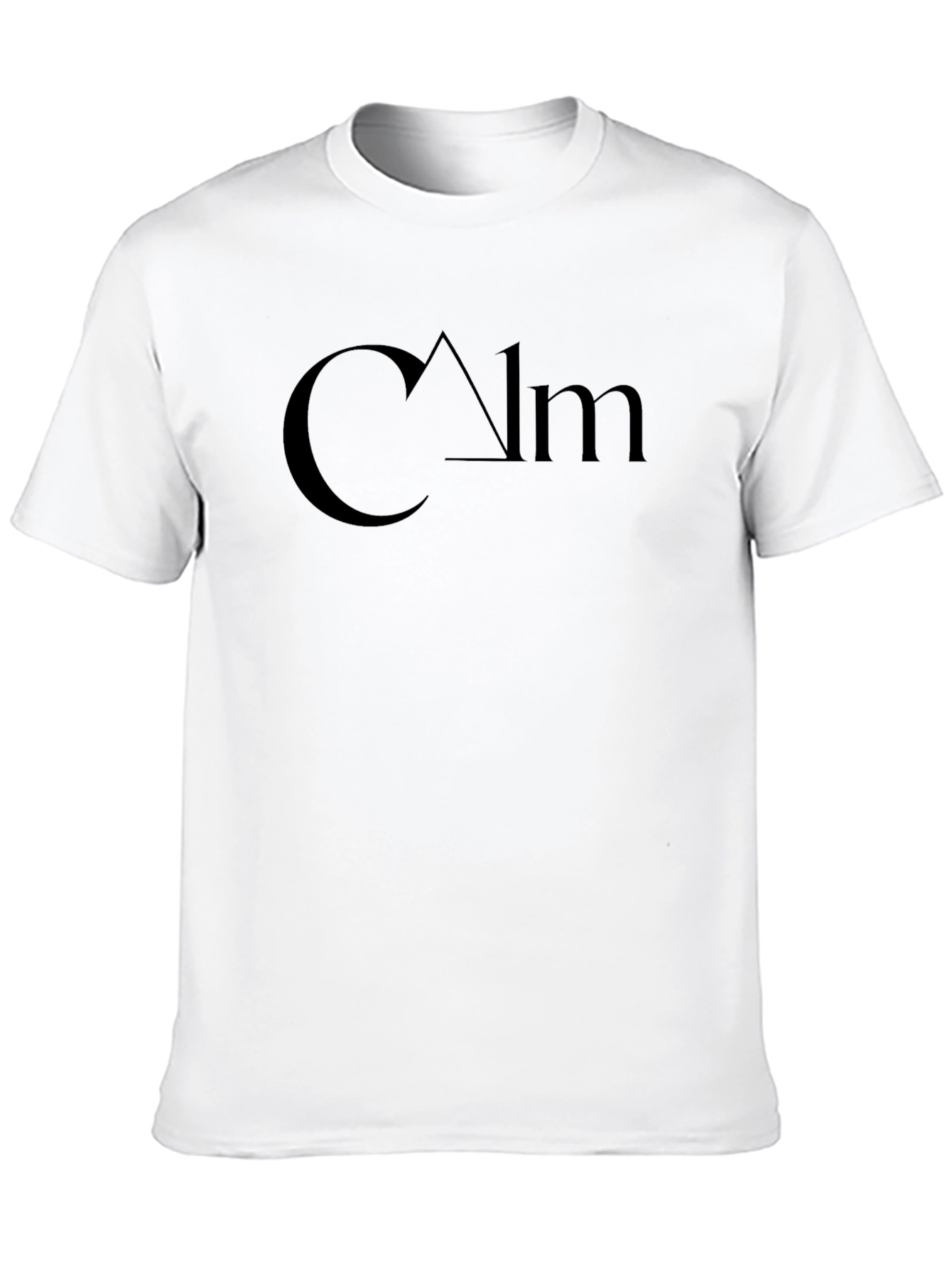 Calm Graphic Black T-Shirt - Minimalist Design