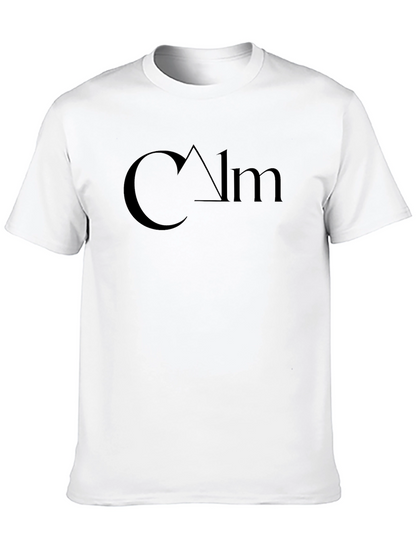 Calm Graphic Black T-Shirt - Minimalist Design