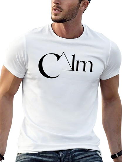 Calm Graphic Black T-Shirt - Minimalist Design