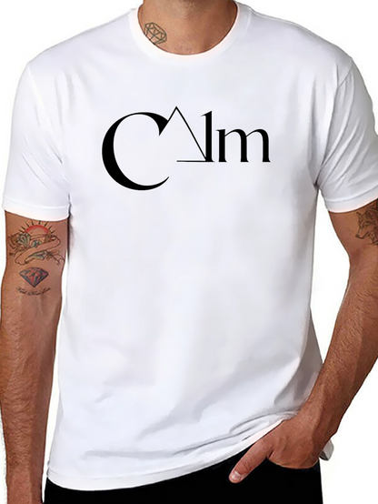 Calm Graphic Black T-Shirt - Minimalist Design